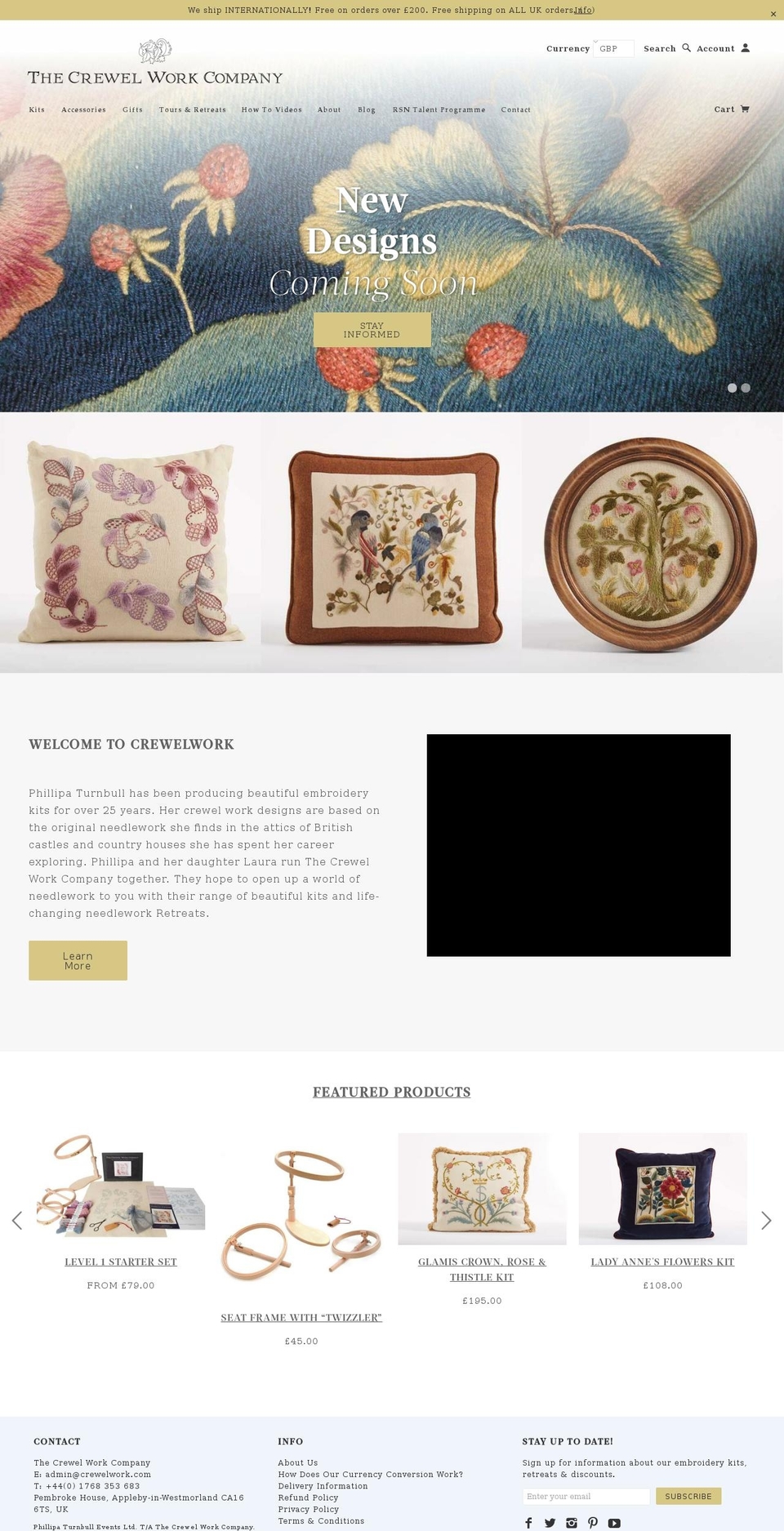 historicbritishneedlework.com — Shopify storefront screenshot
