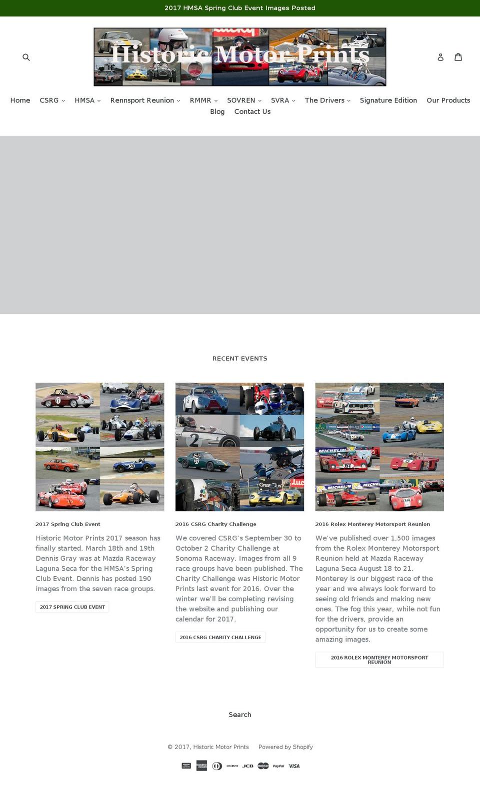 historicmotorprints.com shopify website screenshot