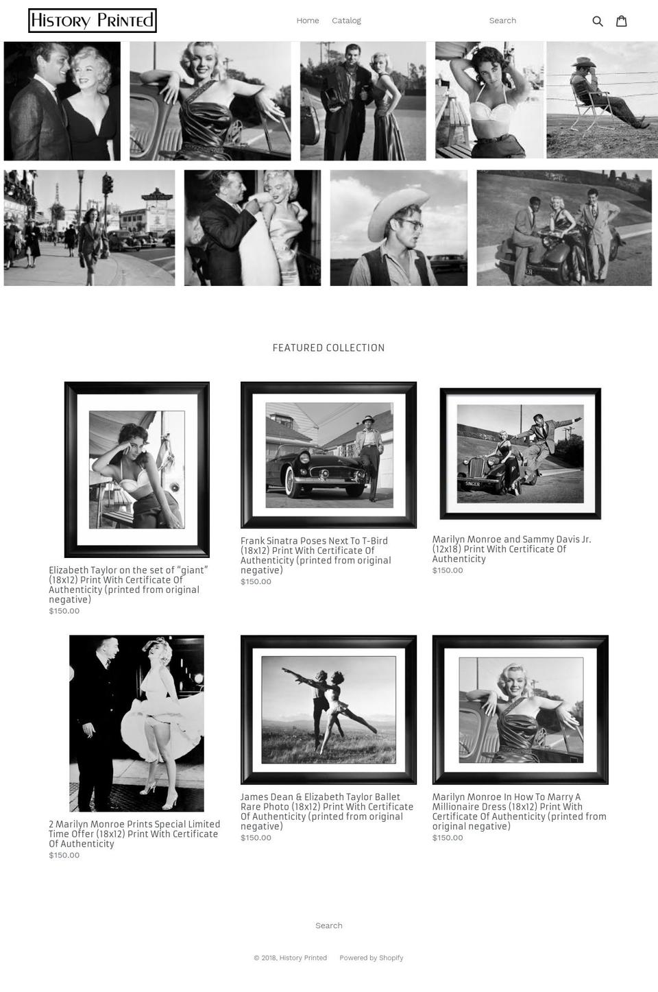 historyprinted.com — Shopify storefront screenshot