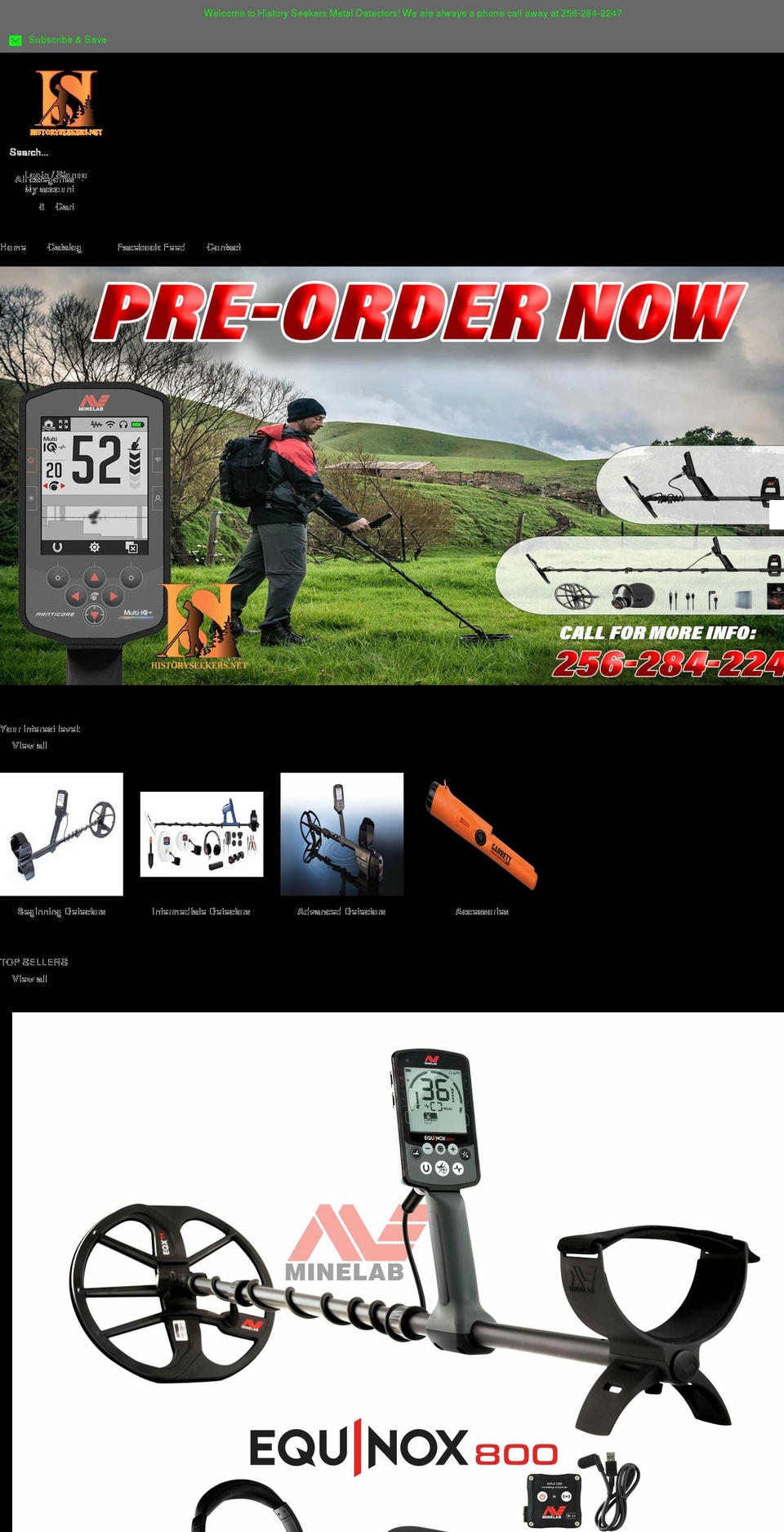 historyseekers.net shopify website screenshot