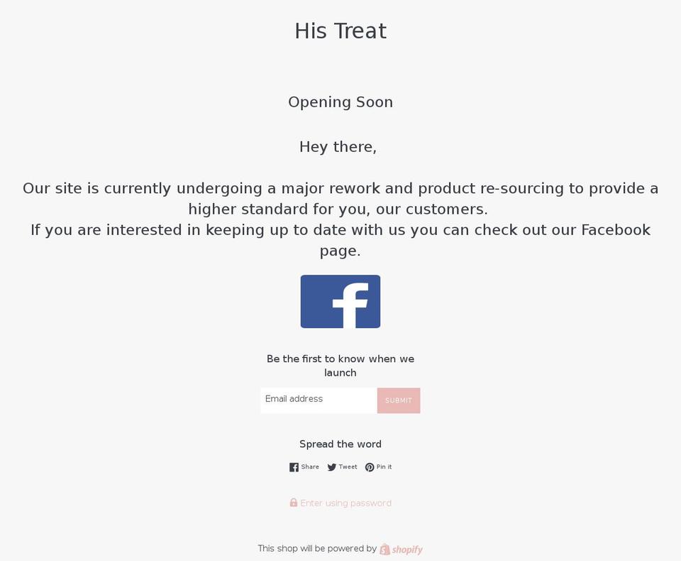 histreat.com — Shopify storefront screenshot