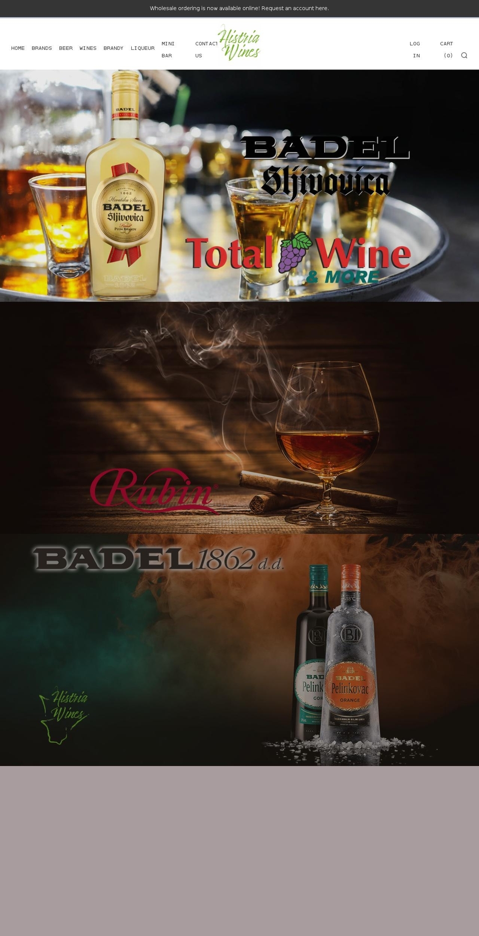 histriawines.com shopify website screenshot