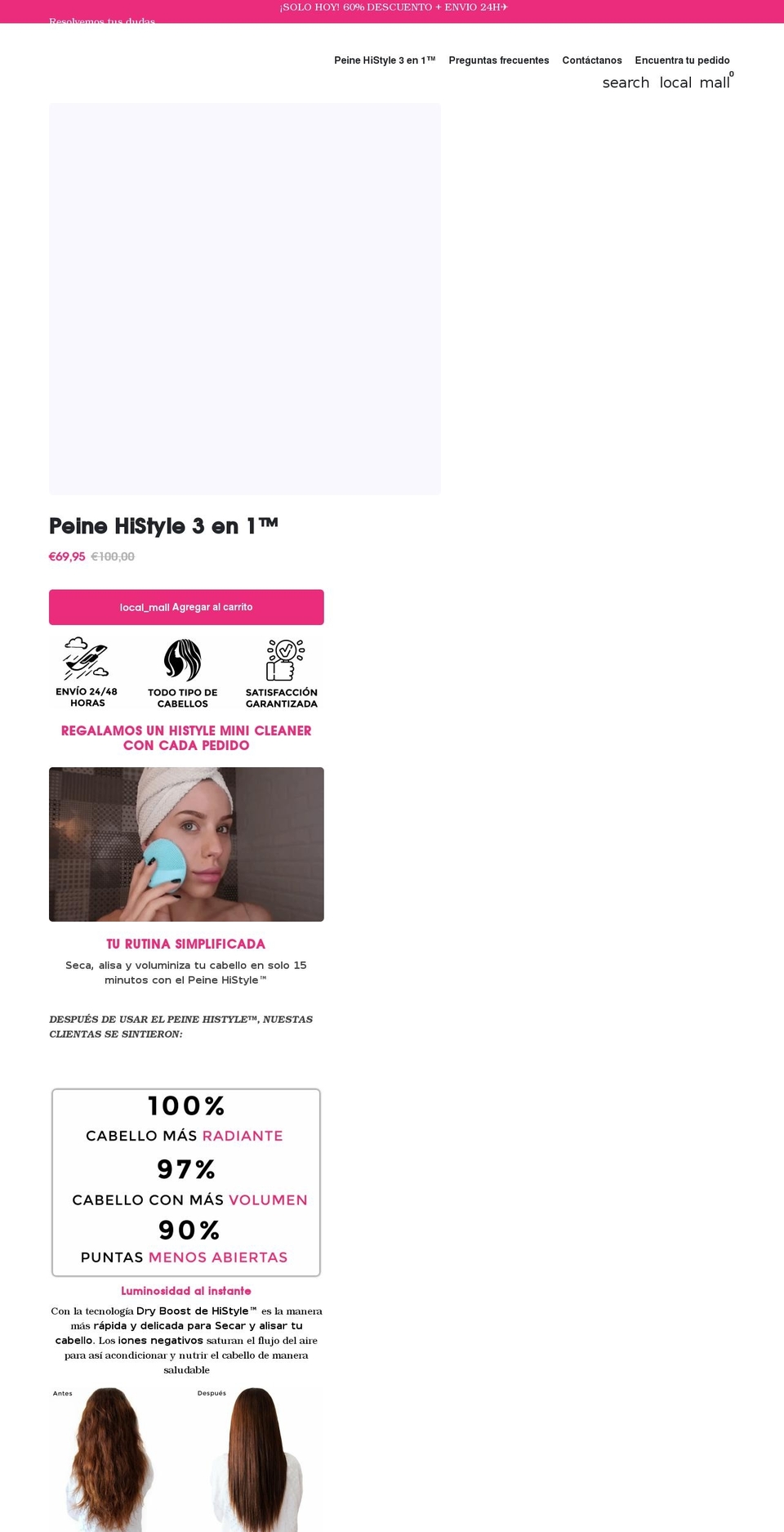 histyle.es shopify website screenshot