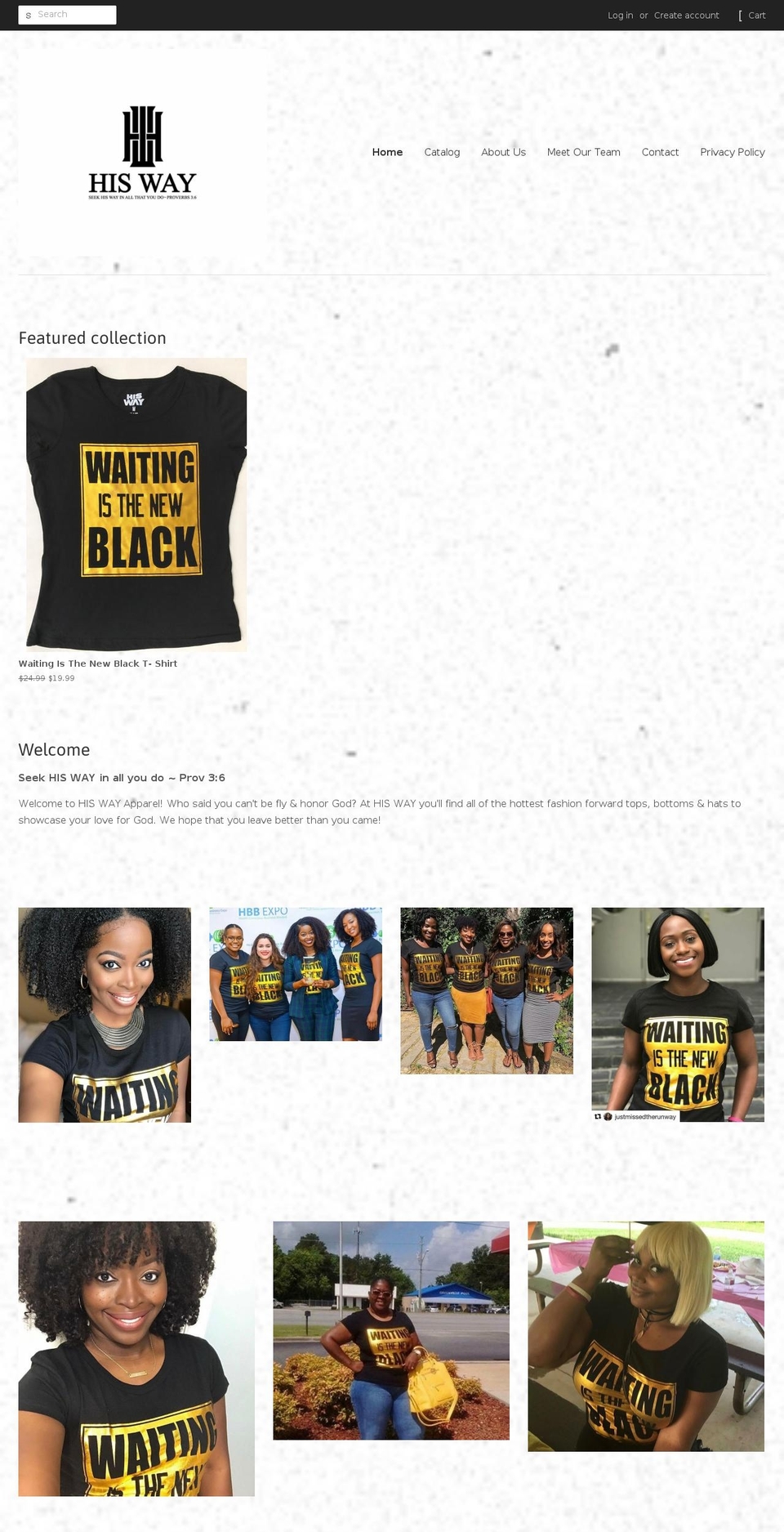 hisway-apparel.myshopify.com — Shopify storefront screenshot