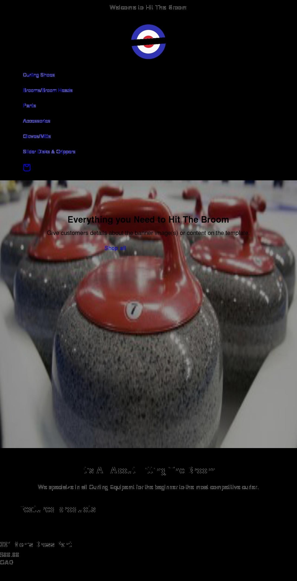 hit-the-broom.com shopify website screenshot