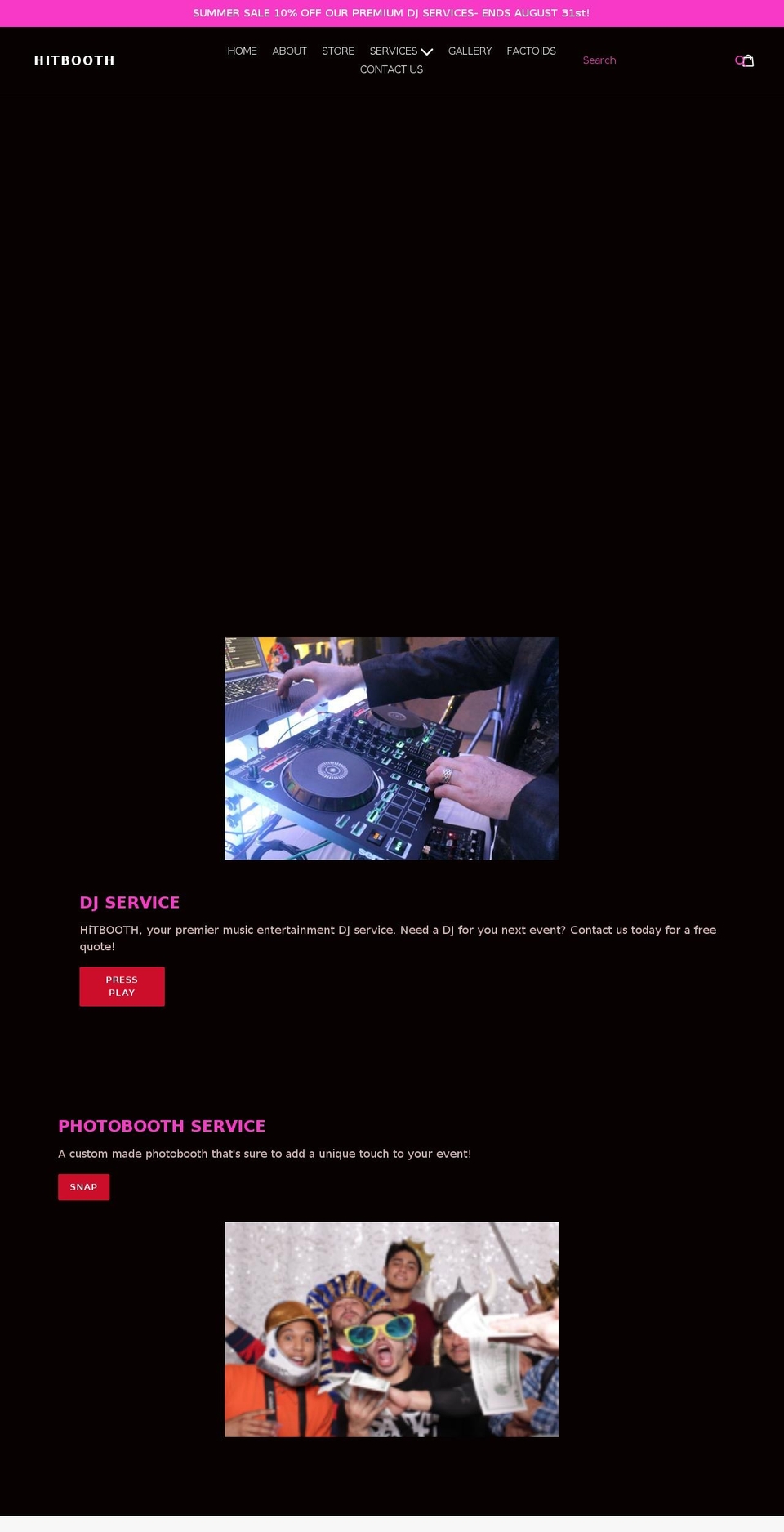 hitbooth.com — Shopify storefront screenshot