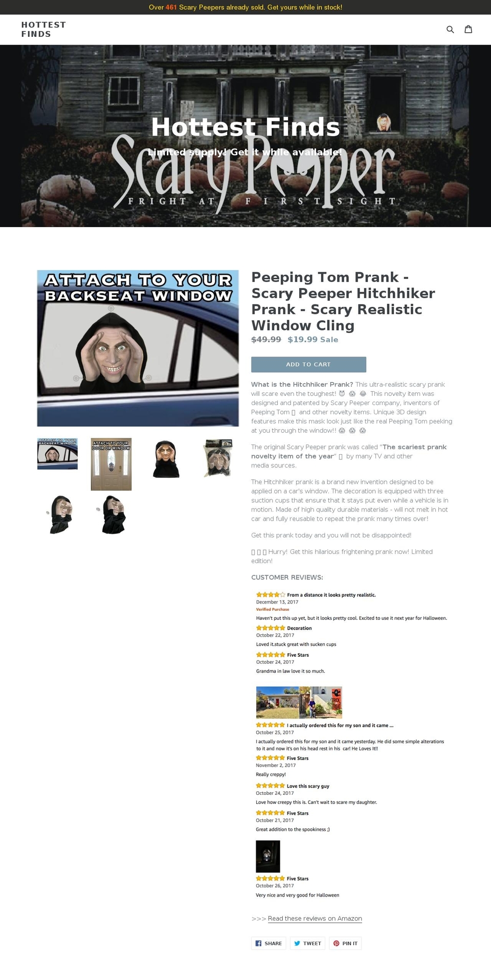 hitchhikerprank.com — Shopify storefront screenshot