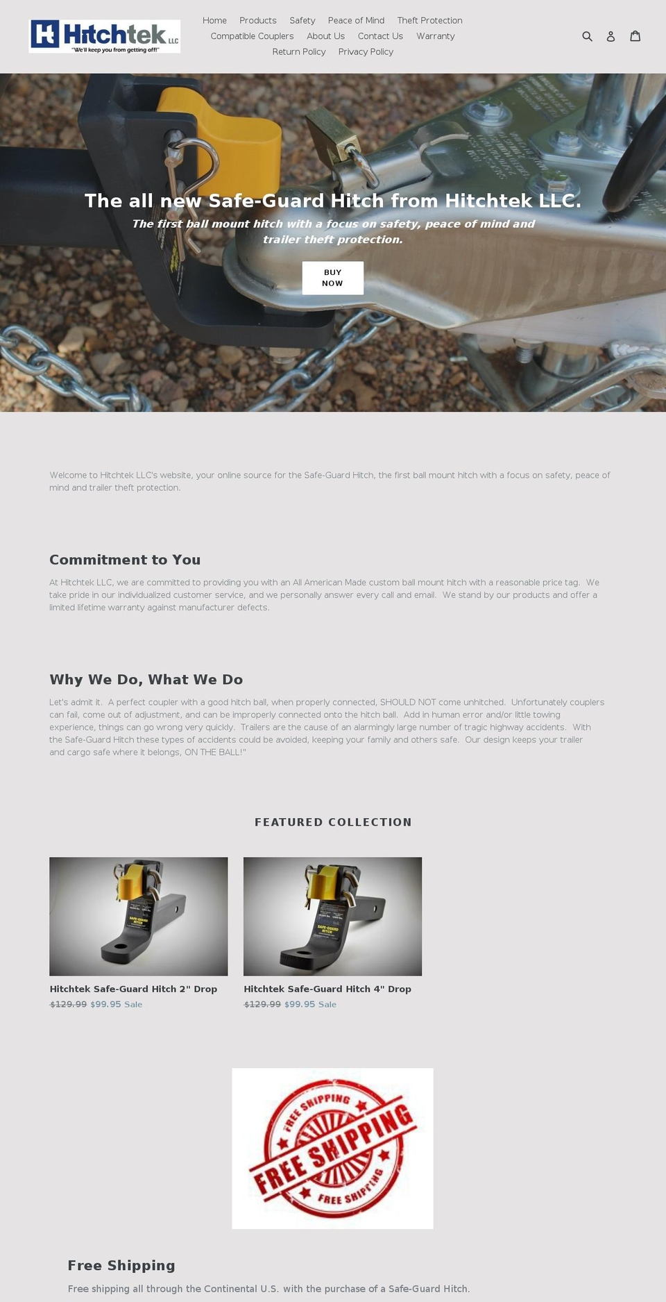 hitchtek.com shopify website screenshot