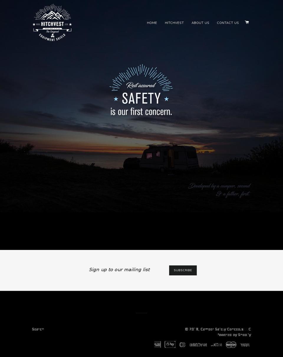 hitchvest.com — Shopify storefront screenshot