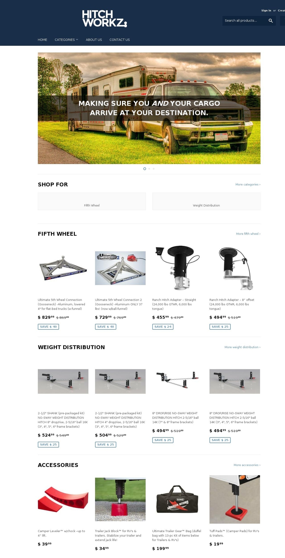 hitchworkz.com shopify website screenshot