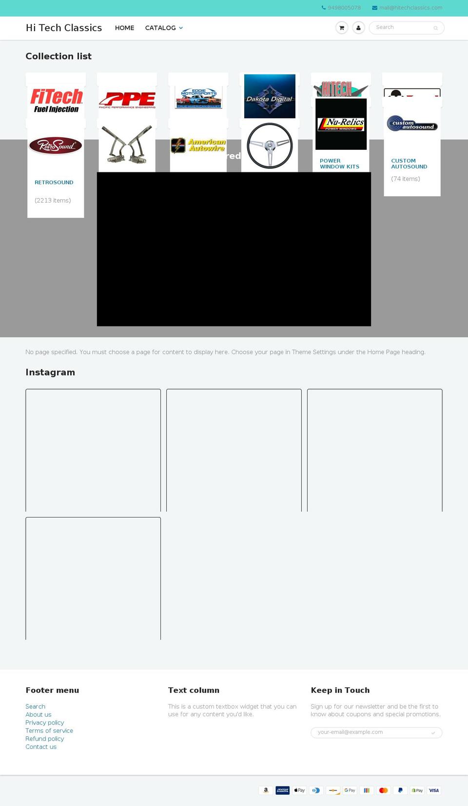 hitechclassics.net shopify website screenshot