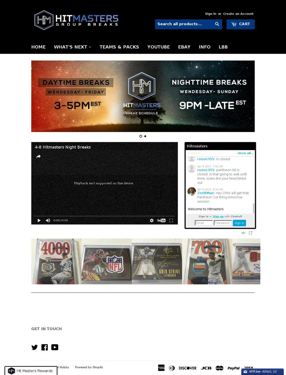 hitmasters.net shopify website screenshot