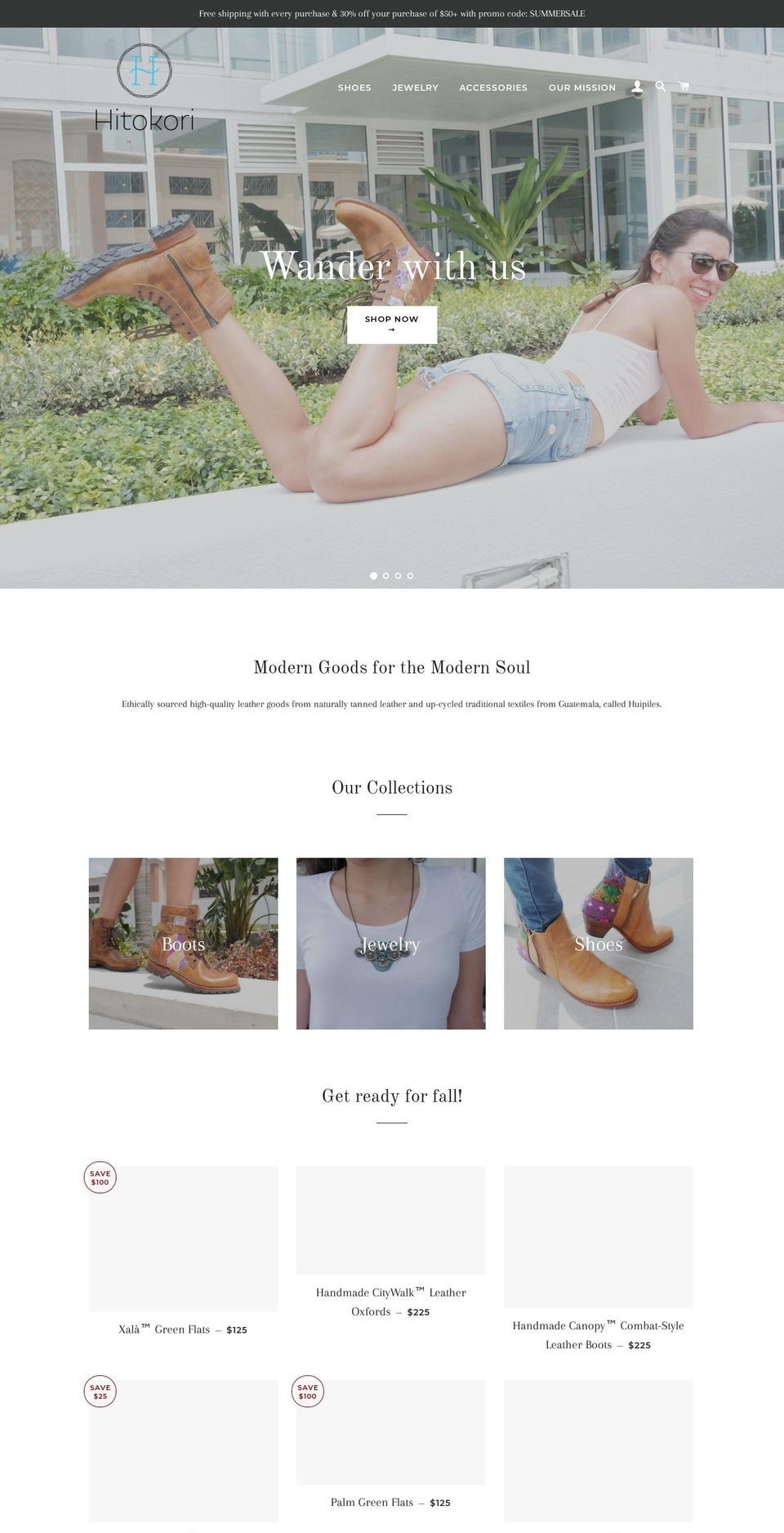 hitokori.com — Shopify storefront screenshot