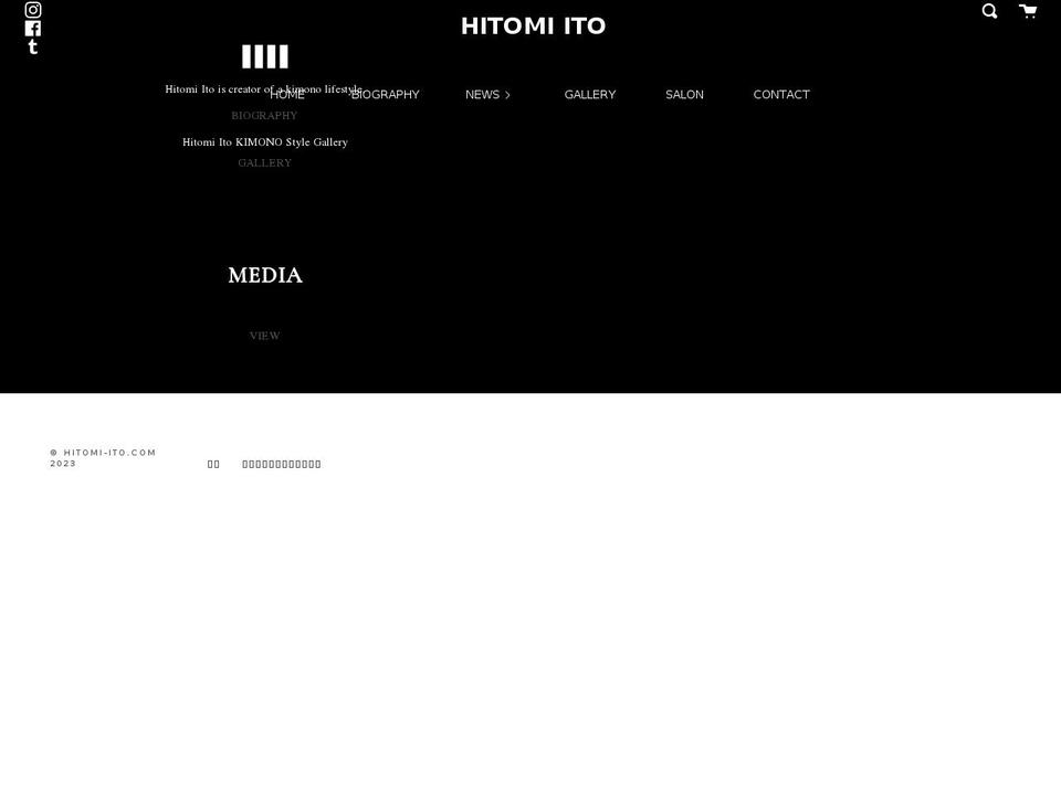 hitomi-ito.com shopify website screenshot