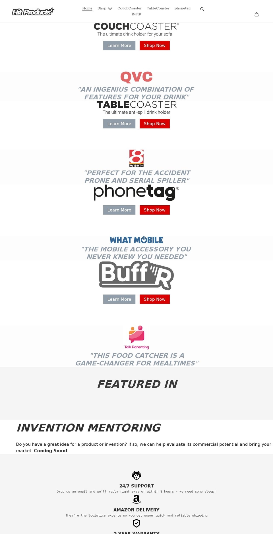 hitproducts.com shopify website screenshot