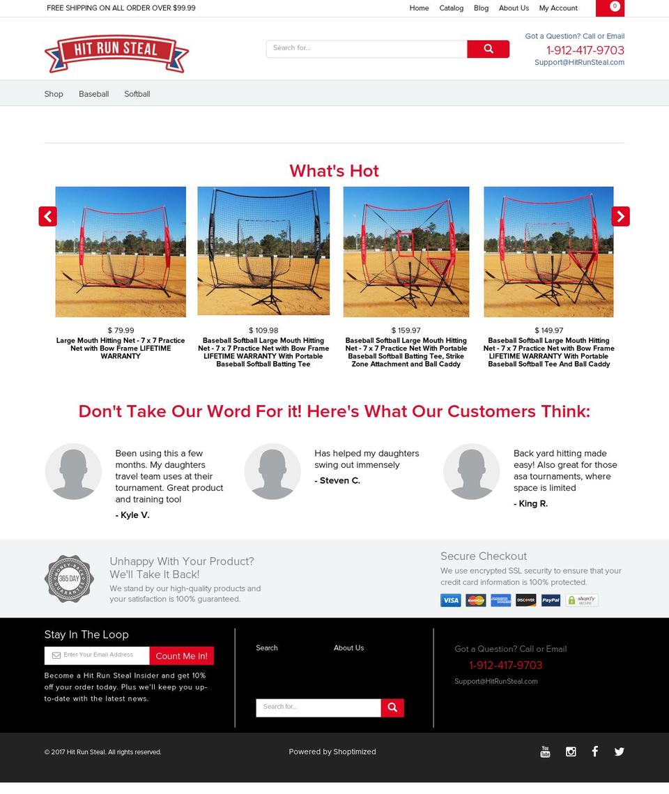 hitrunsteal.com shopify website screenshot