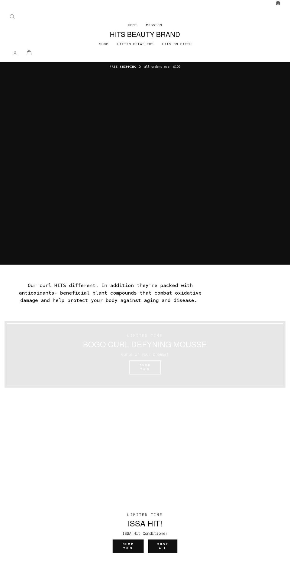 hitsbeautiful.com shopify website screenshot