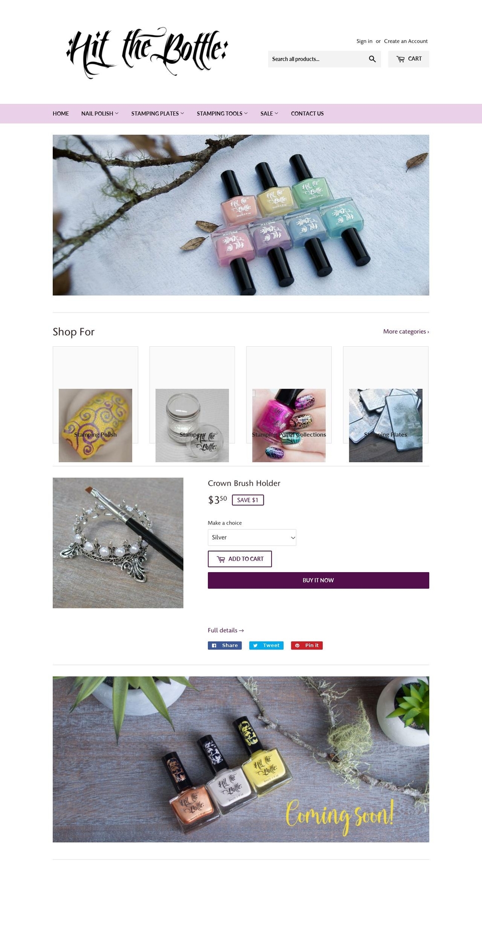 hitthebottlepolishes.com.au shopify website screenshot