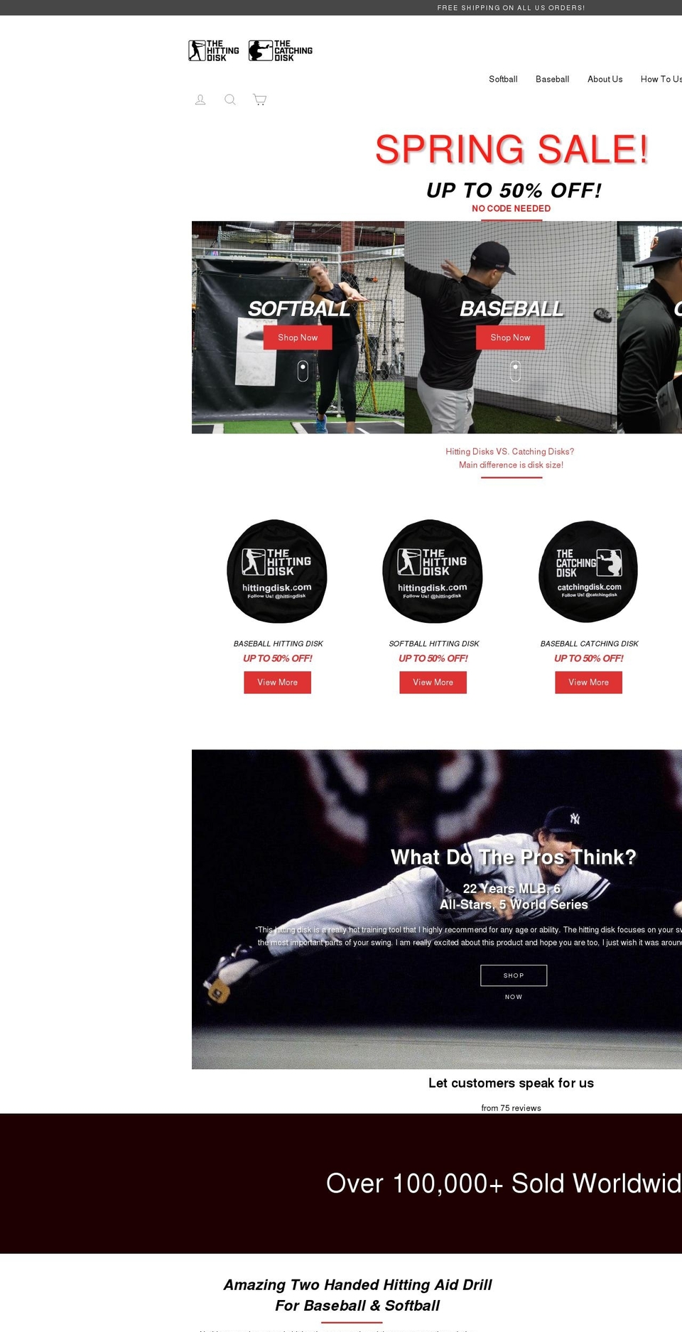 hittingdisk.com shopify website screenshot
