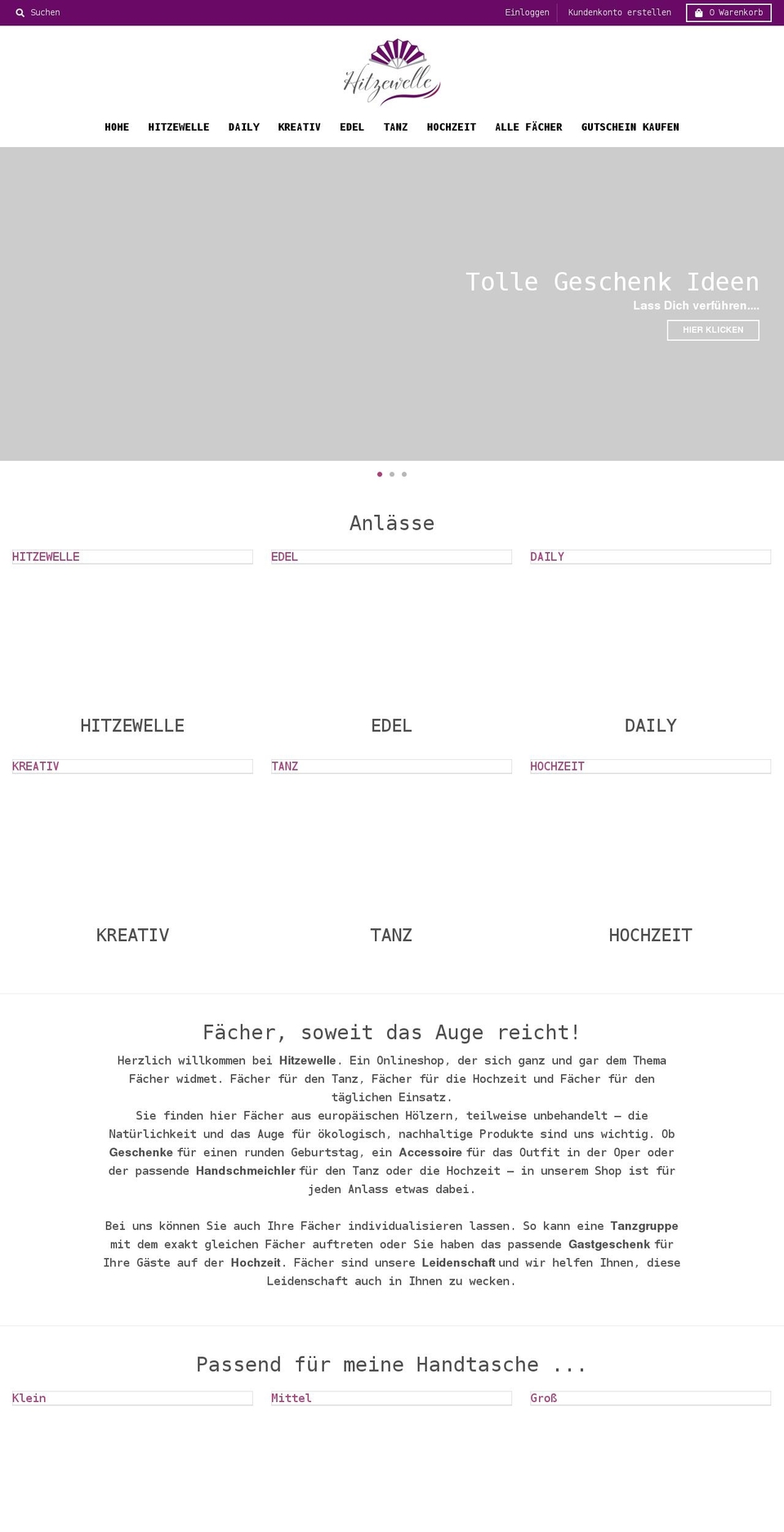 hitzewelle.shop shopify website screenshot