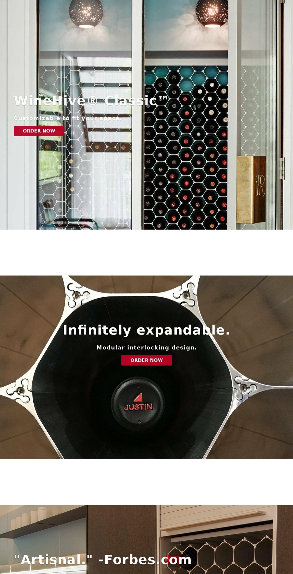 WineHive - Parallax 2.4 Shopify theme site example hiveracks.com