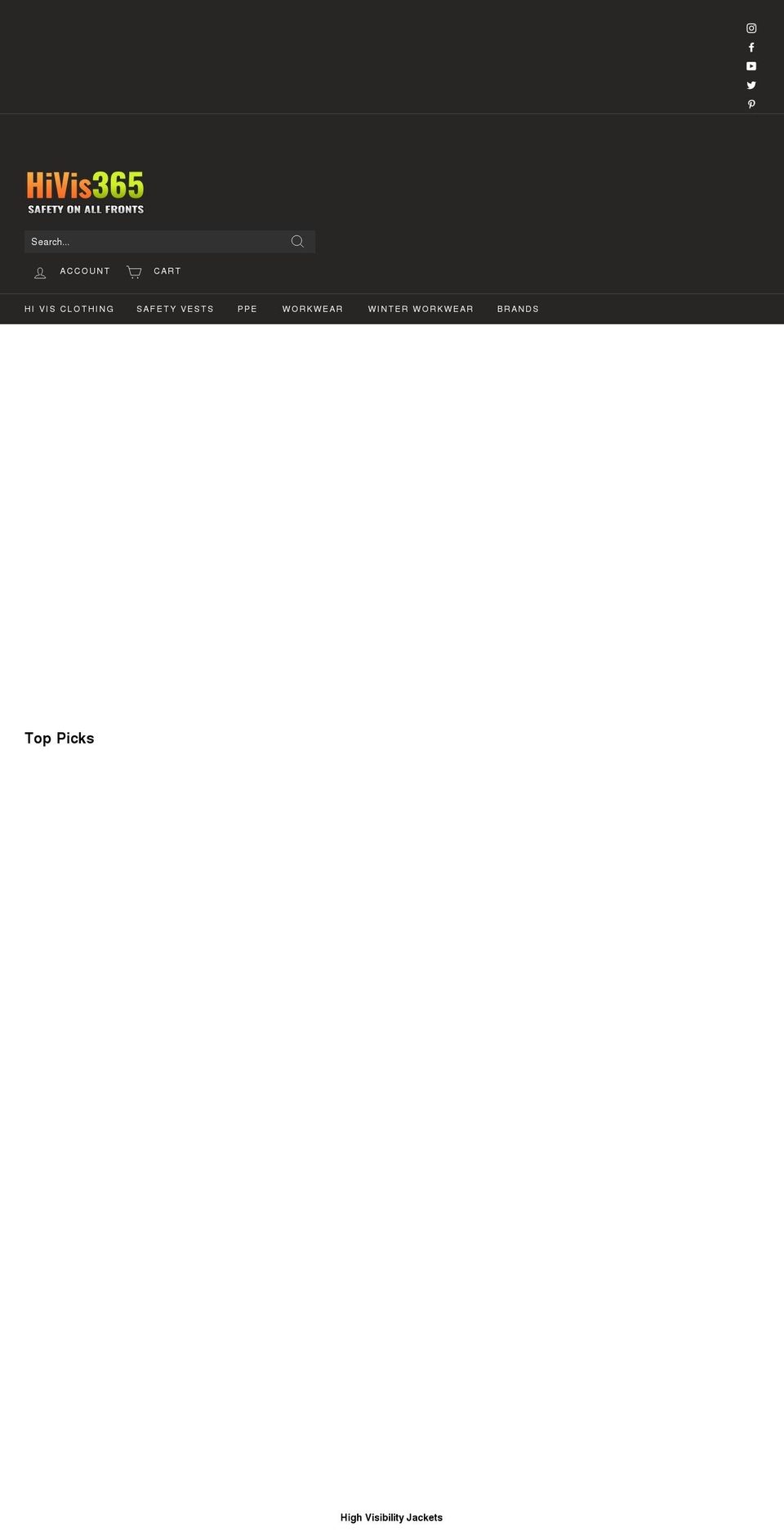 hivis365.com shopify website screenshot