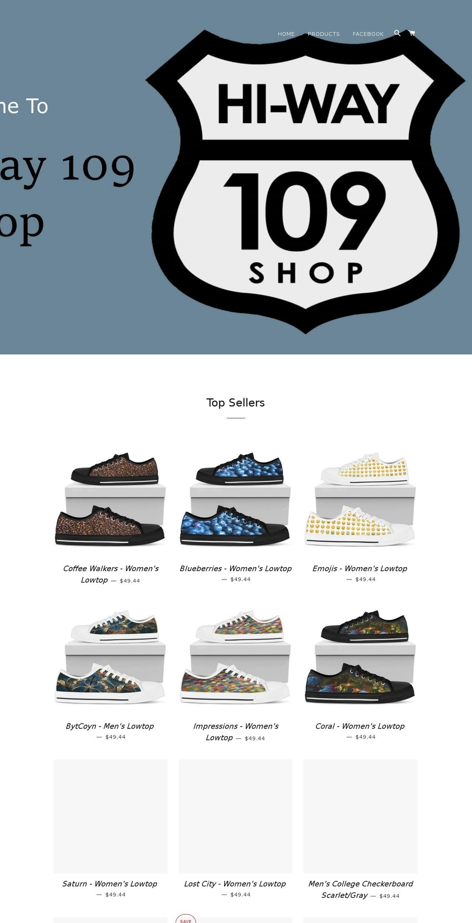 hiway109shop.com — Shopify storefront screenshot