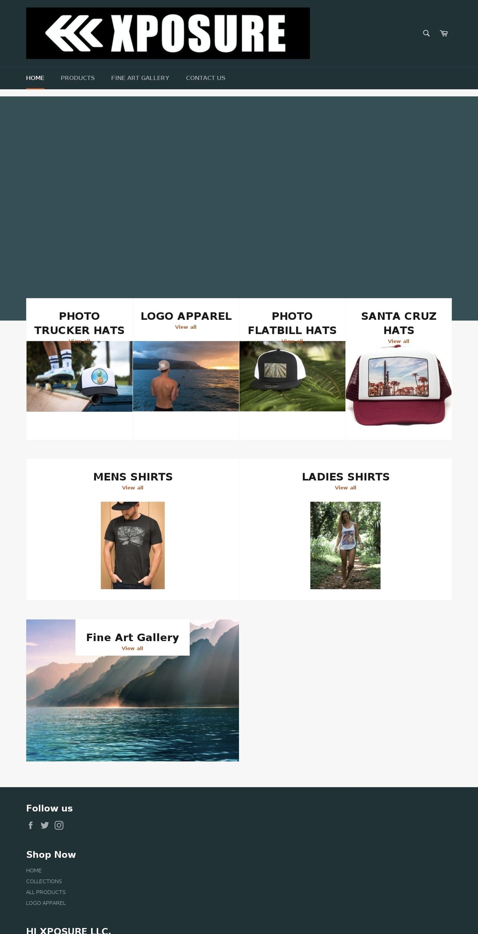 hixposure.net shopify website screenshot