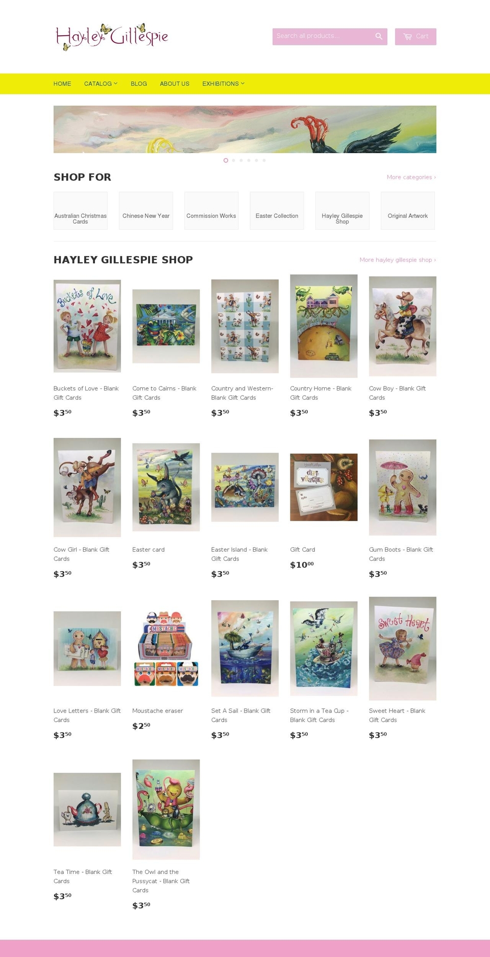 hjgillespie.com shopify website screenshot