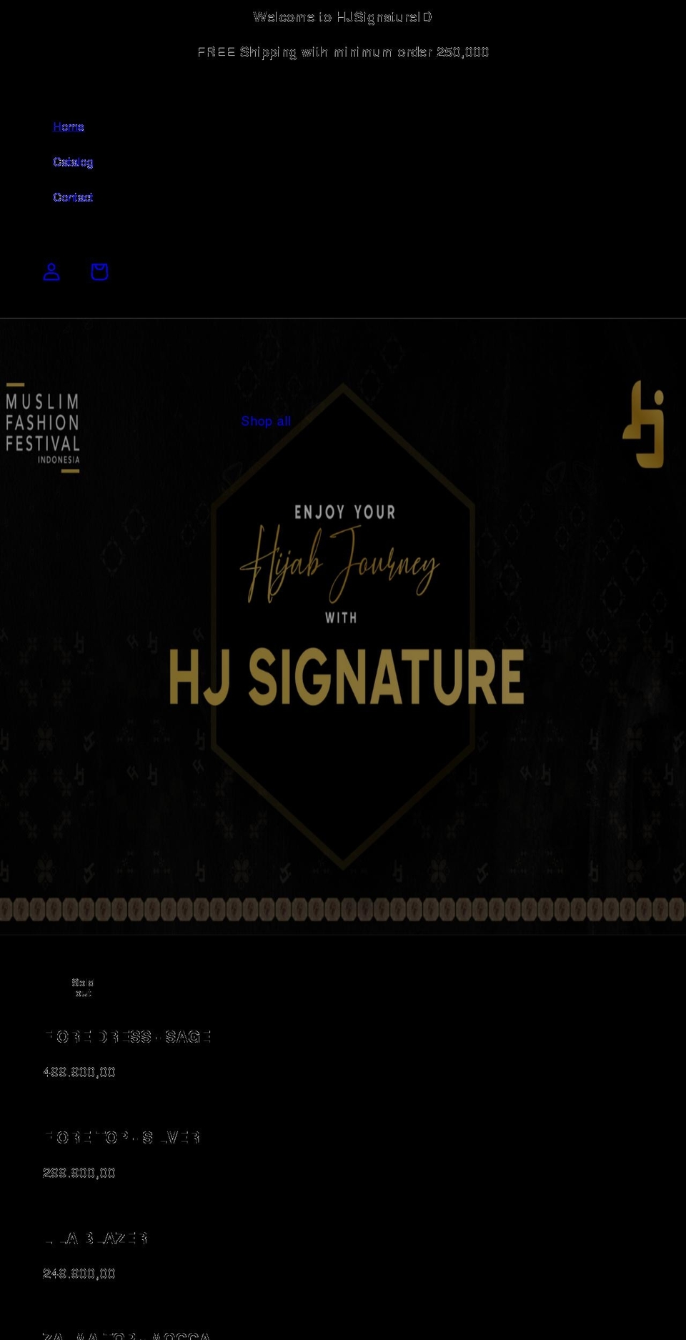 hjsignatureid.com shopify website screenshot