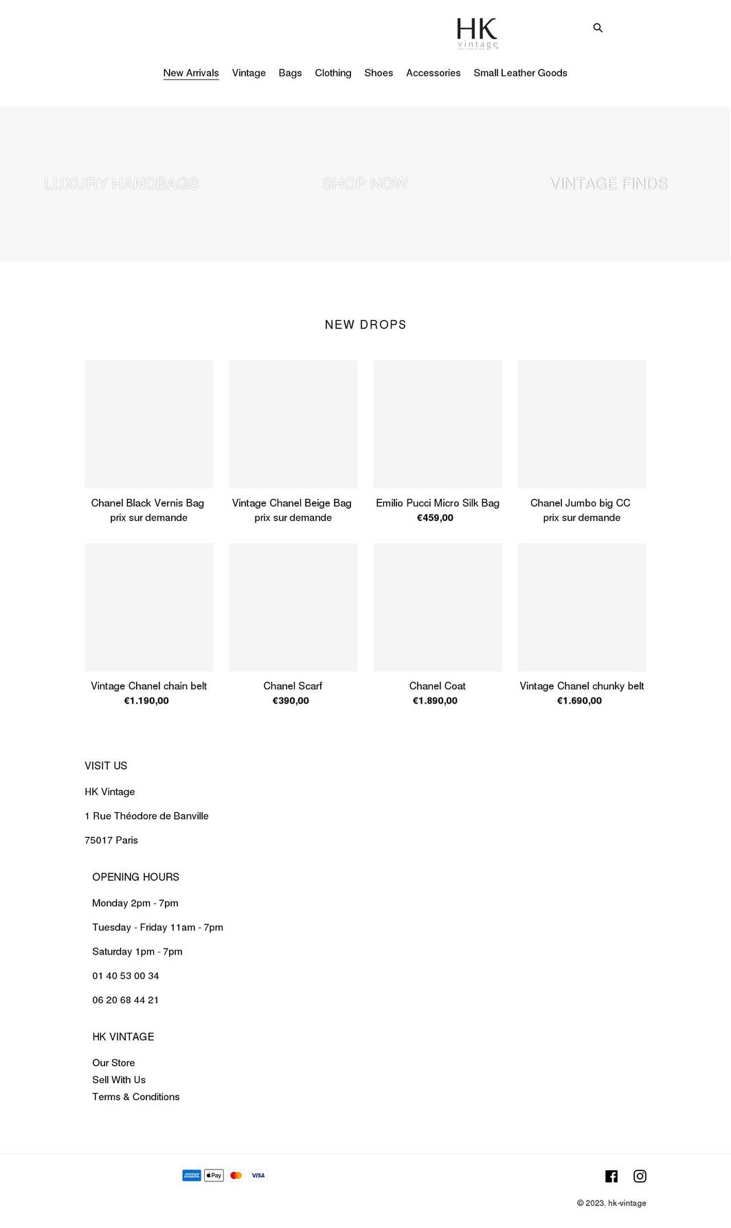 hk-vintage26.com shopify website screenshot