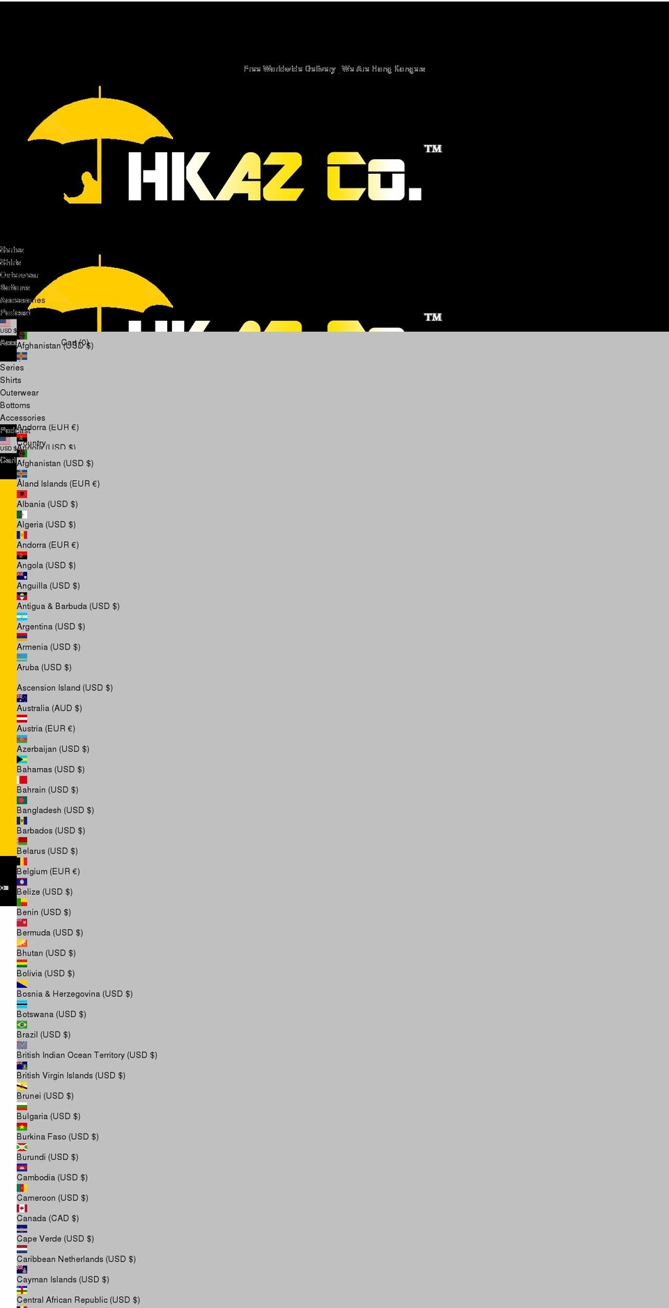 hkaz.net shopify website screenshot