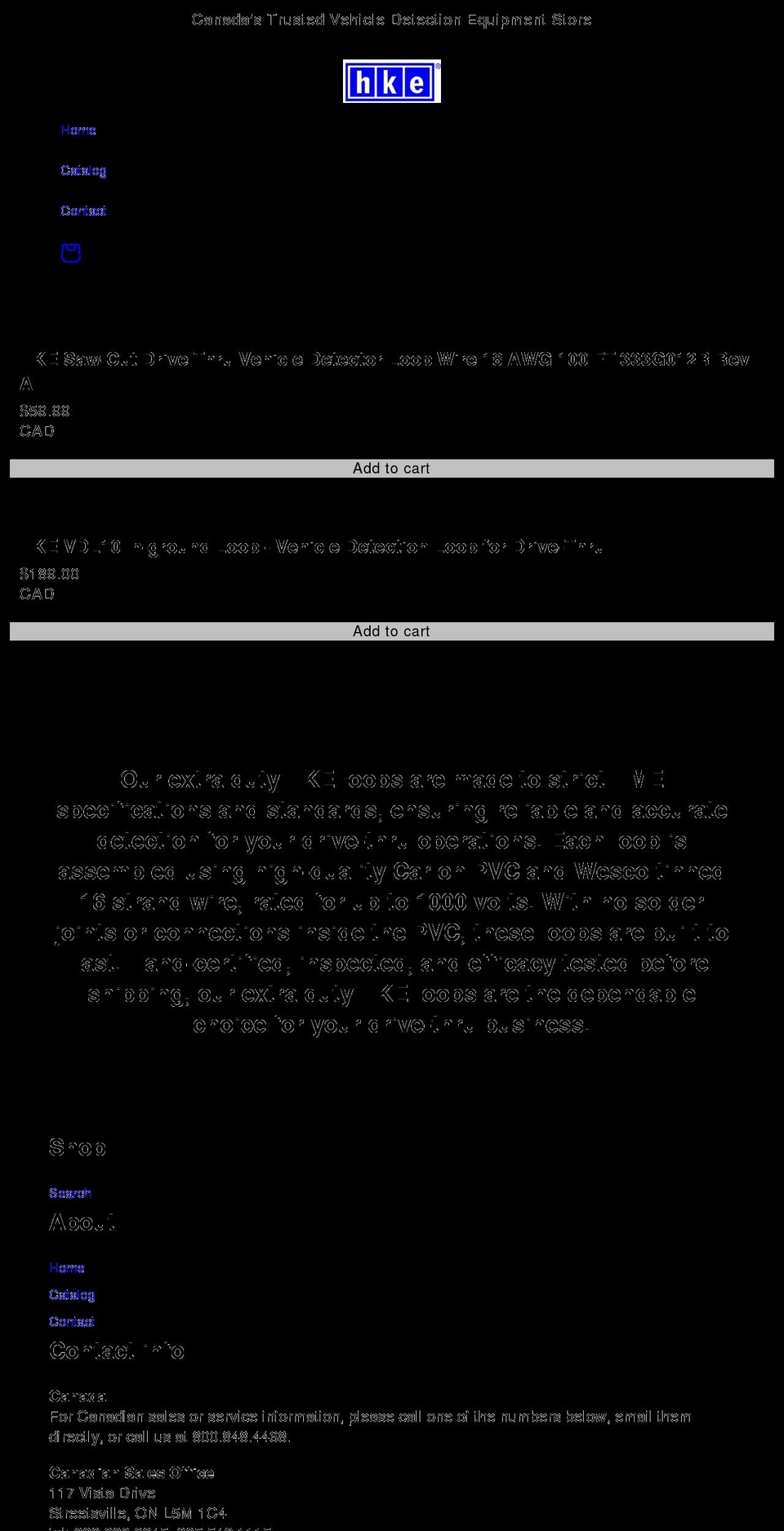 hkelectronics.ca shopify website screenshot
