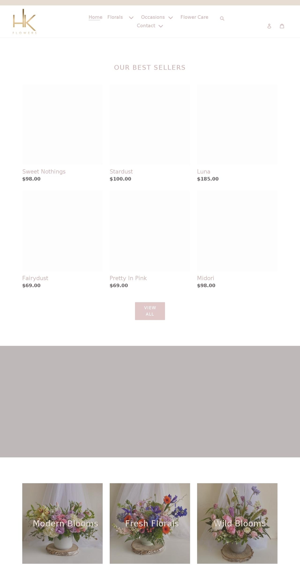 hkflowersla.com shopify website screenshot