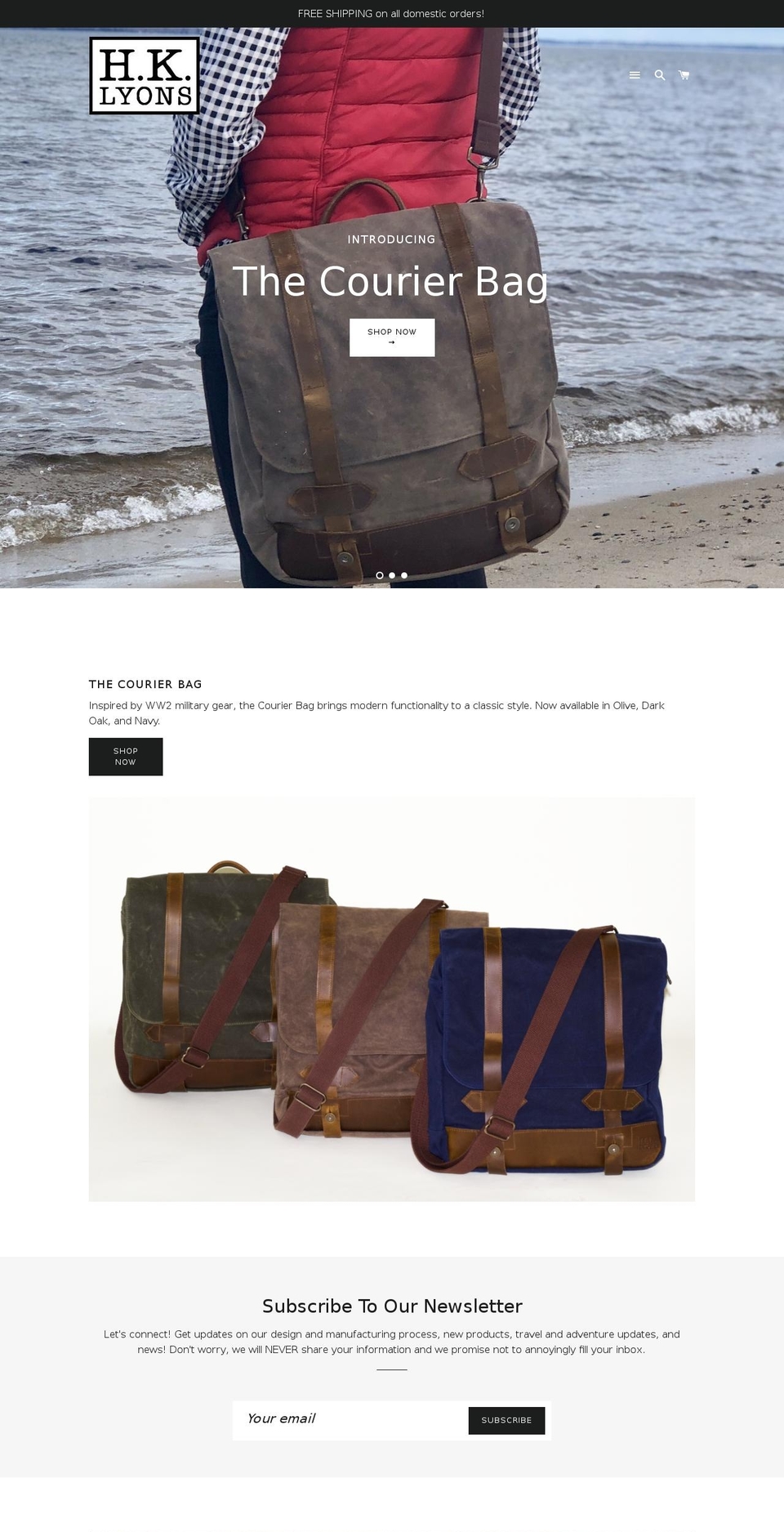 hklyons.com shopify website screenshot