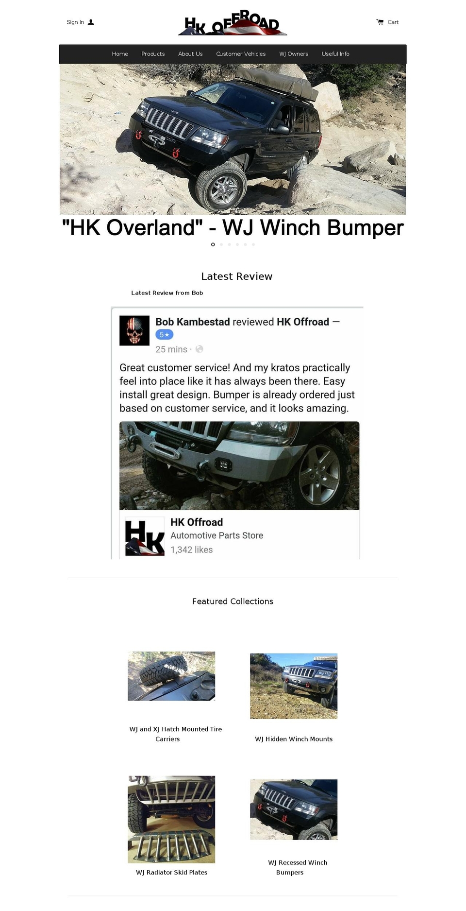hkoffroad.com shopify website screenshot