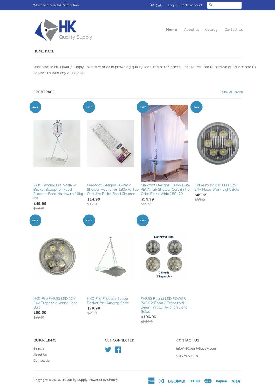hkqualitysupply.com shopify website screenshot