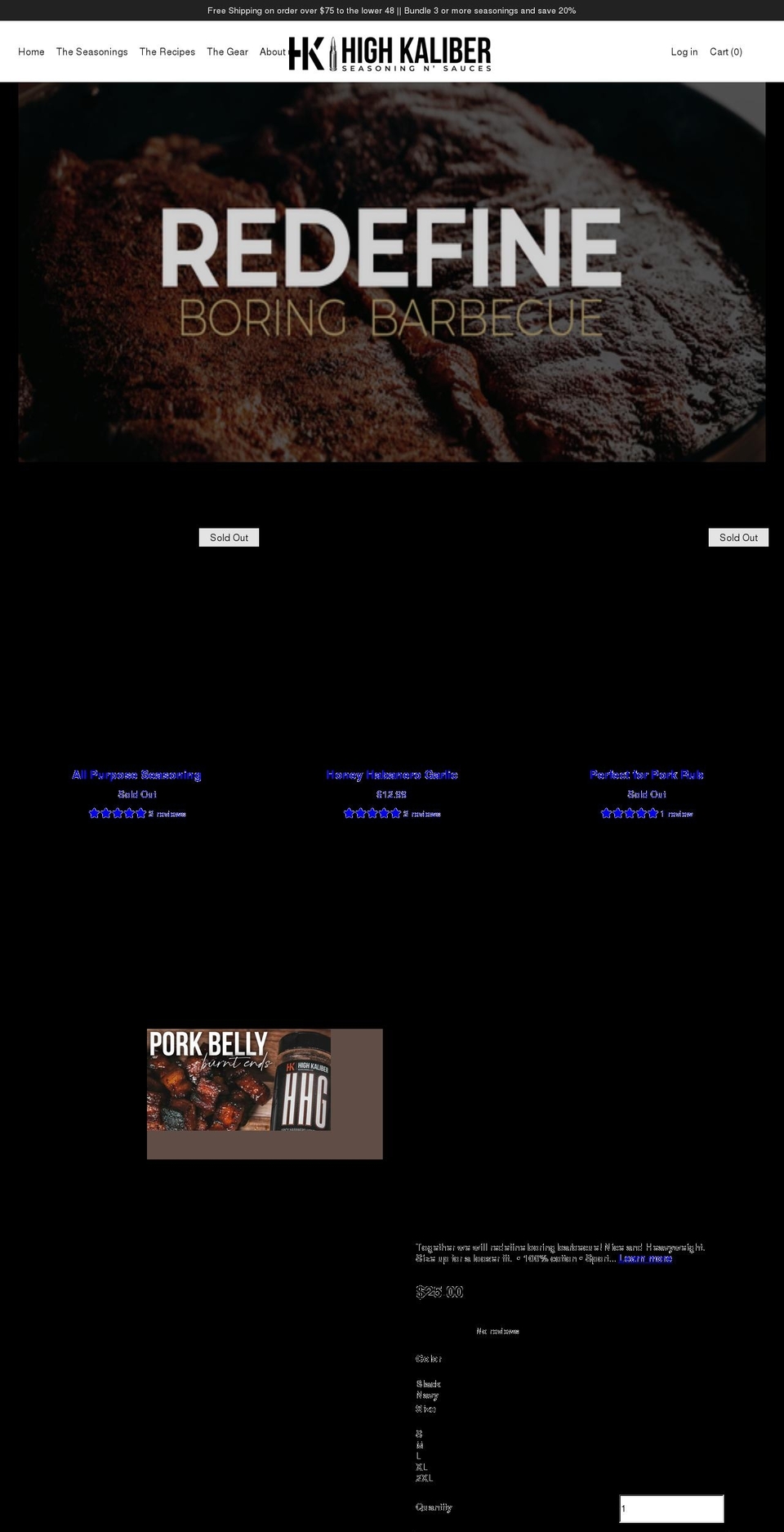 hkseasoning.com shopify website screenshot