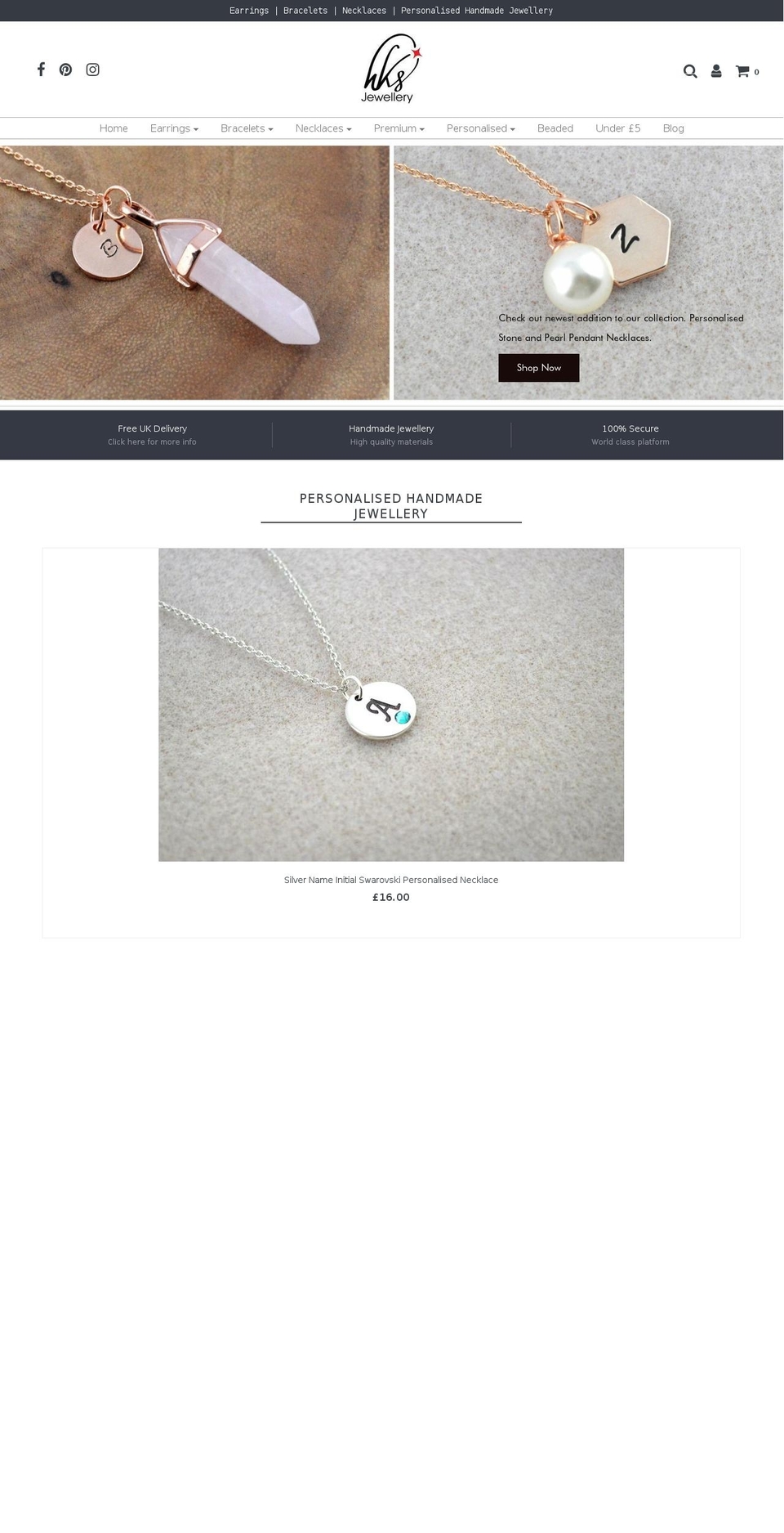 hksjewellery.com shopify website screenshot