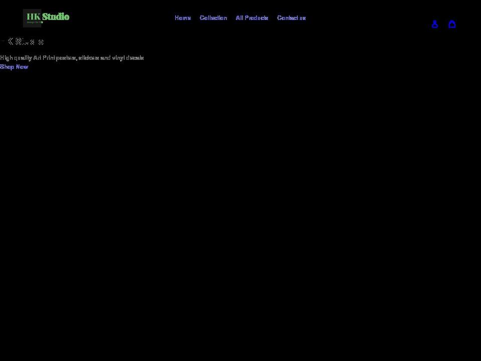 hkstudio.net shopify website screenshot