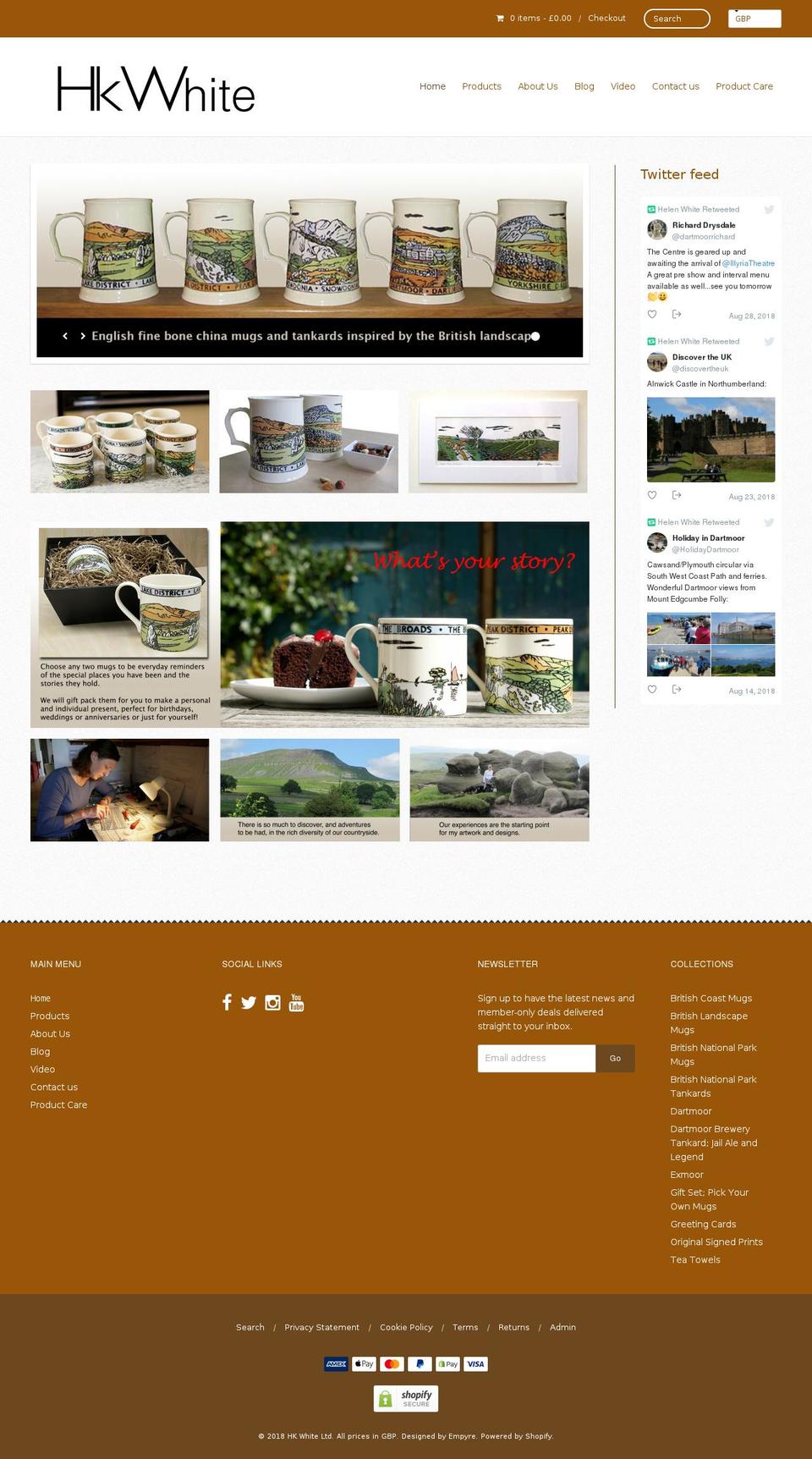 hkwhite.co.uk shopify website screenshot