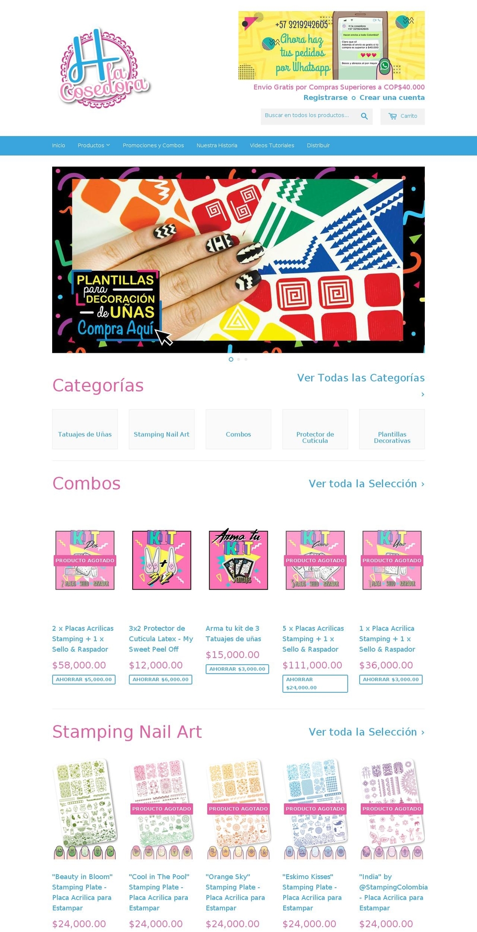 hlacosedora.com shopify website screenshot