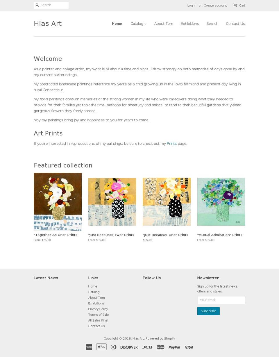 hlas-art.com — Shopify storefront screenshot