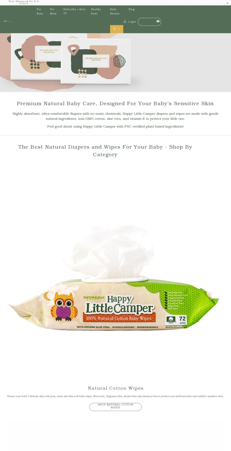 Votive Happy Little Camper Live 8.5 Shopify theme site example hlcbaby.com