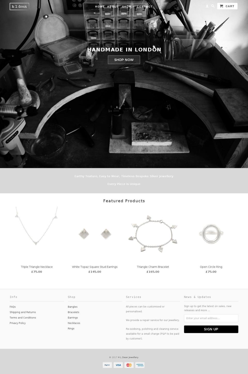 hldean.com shopify website screenshot