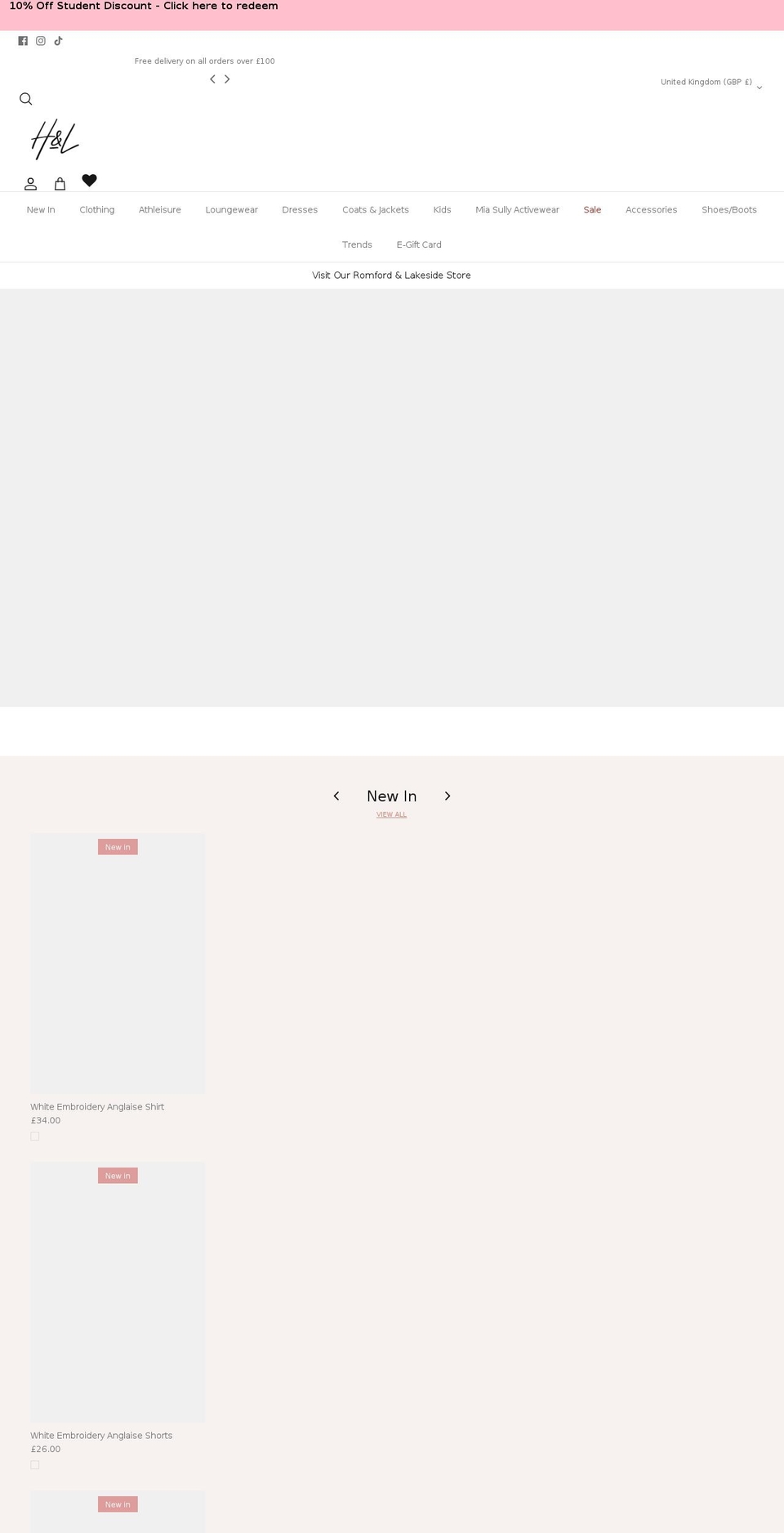 hlfashions.co.uk shopify website screenshot