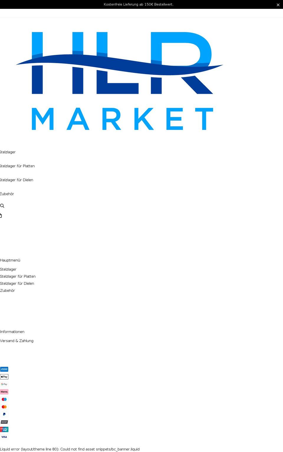 hlr-market.de shopify website screenshot