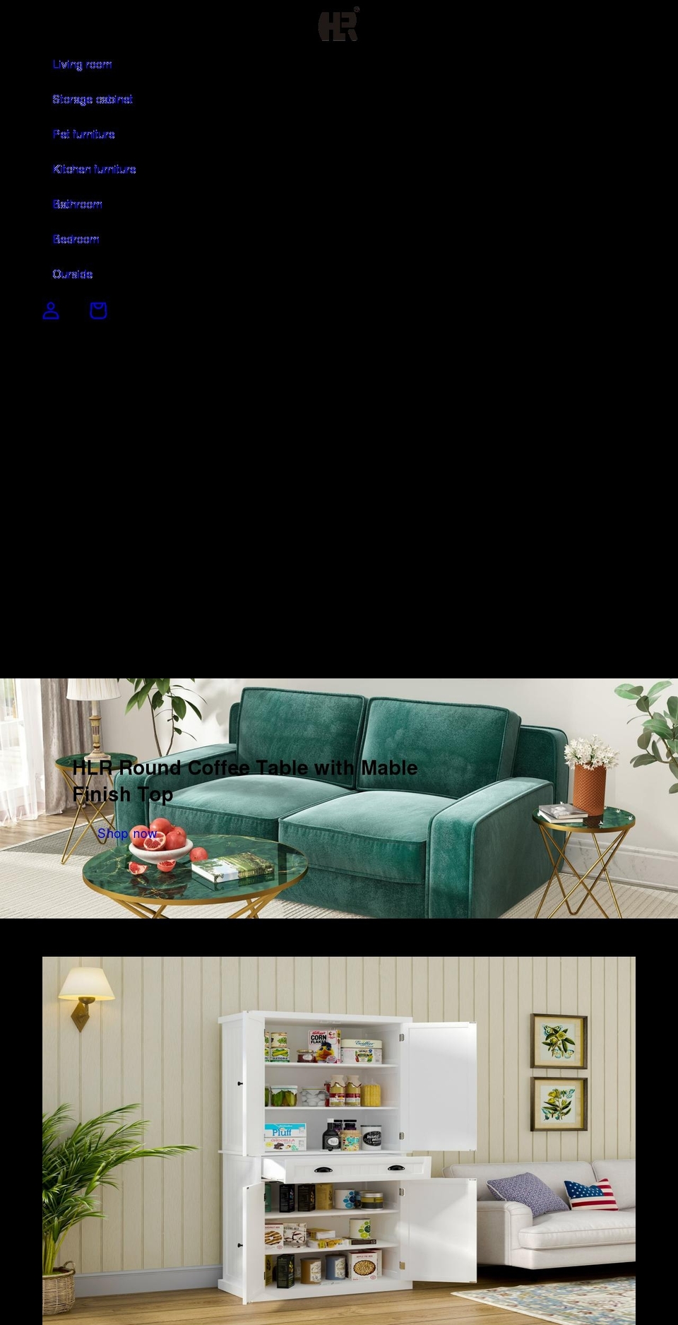 hlrfurniture.com shopify website screenshot