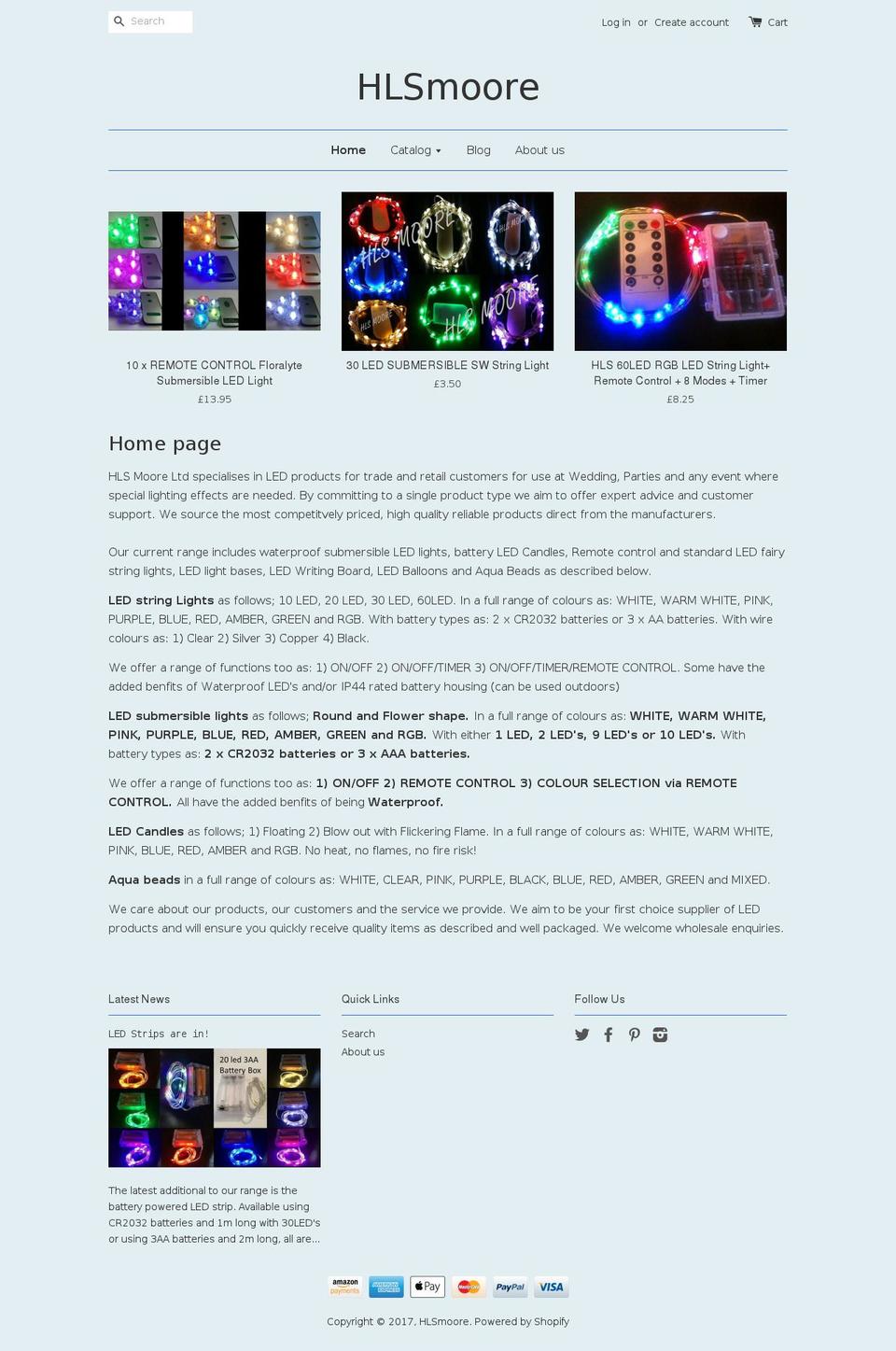 hlsmoore.com shopify website screenshot
