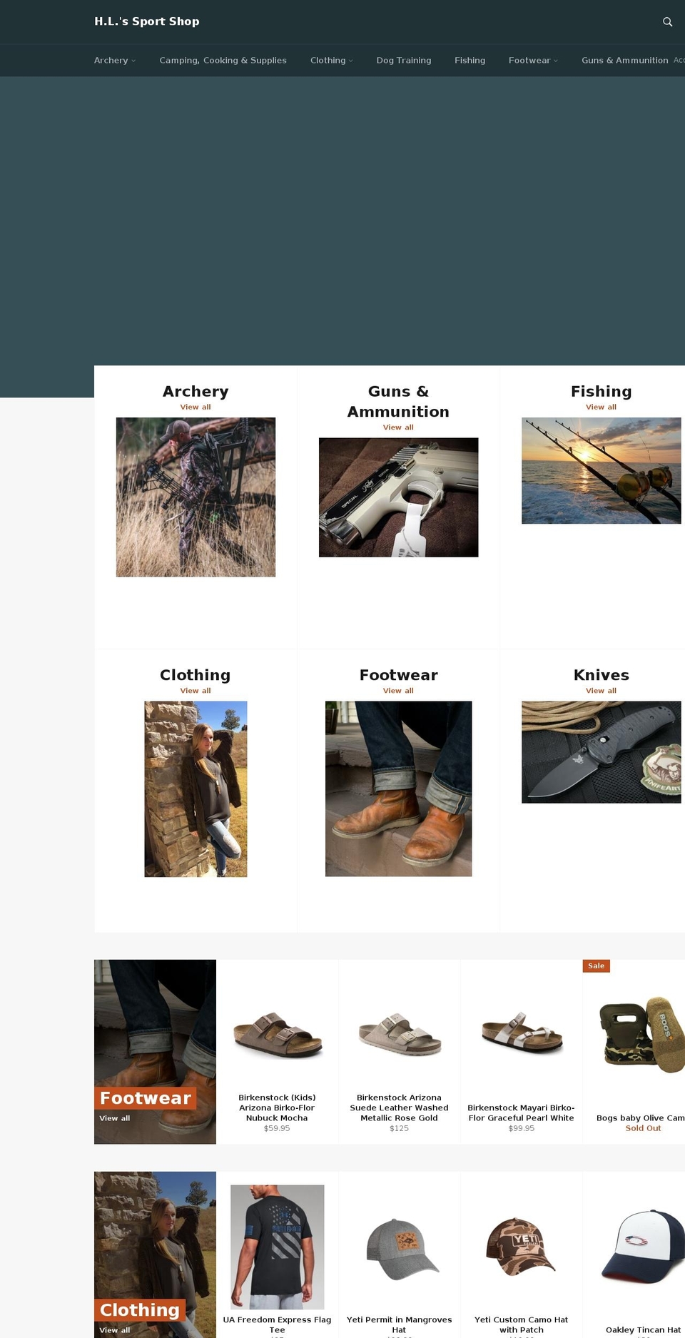 hlssportshop.org shopify website screenshot